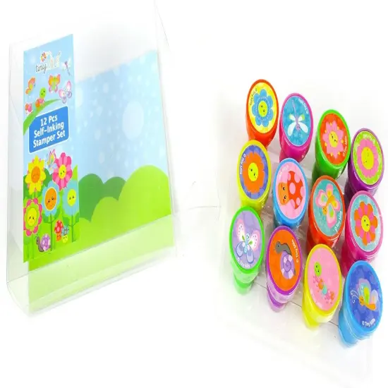 TINYMILLS 12 Pcs Spring Flowers Butterfly Stamp Kit {3}