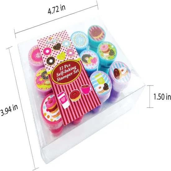 TINYMILLS 12 Pcs Donuts Stamp Kit for Kids {3}