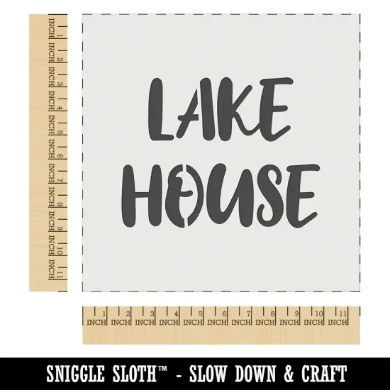 Lake House Fun Sign Wall Cookie DIY Craft Reusable Stencil {2}