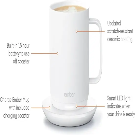 Ember Mug 2, 14 oz, White {2}