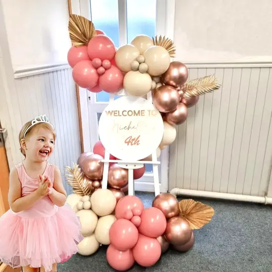 60 Pieces Retro Blush Pink Party Balloons, 12Inch Dusty Pink Metallic Chrome Rose Gold Balloons Beige Blush Latex Balloons for Birthday Wedding Baby Shower Party Decoration {5}