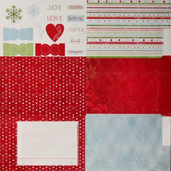 Deja' Views Flurries & Frost Christmas Collection Fold-out Album Kit {2}