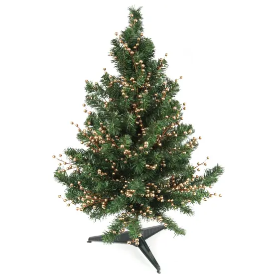 24" Gold Holly Berry Stems - Set of 24, 35 Realistic Berries, Perfect Christmas Floral Picks for Wreaths, Trees & Garlands - Holiday Décor Accent - 2024 Christmas Collection, Floral Home by Artificial Flowers {4}