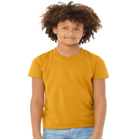 BELLA + CANVAS&reg; Youth Jersey Crewneck Short Sleeve Tee - 3001Y Mustard {1}