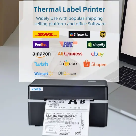 Wireless Bluetooth Thermal Shipping Label Printer For Smart Phone. {4}