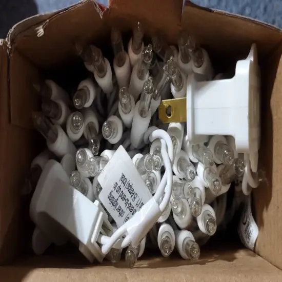 CLEAR Mini WHITE Christmas Lights. {2}