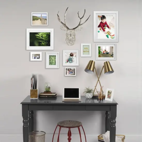 Wood Photo Frame Set Wall Mounting Poster Display {3}