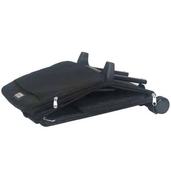 Collapsible Rolling Scrapbook & Featherweight Case, Black Quilted {4}