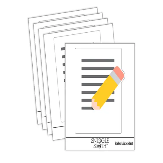 Writing Symbol Waterproof Vinyl Phone Tablet Laptop Water Bottle Sticker Set - 5 Pack {1}