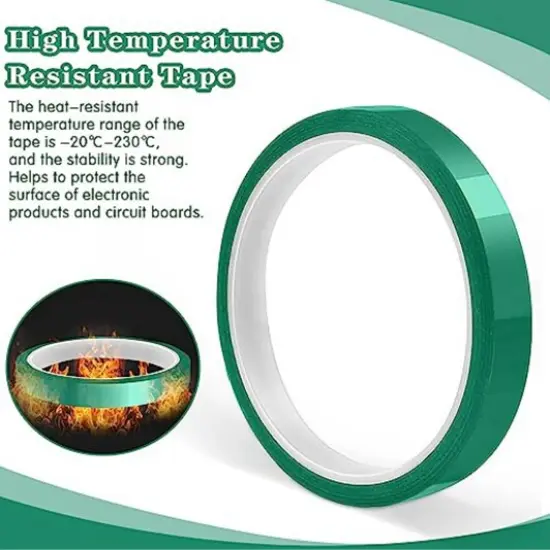 5 rolls Heat resistant tapes sublimation Press Transfer Thermal Tape 4mmx30m SUBLITAPE GREEN {4}