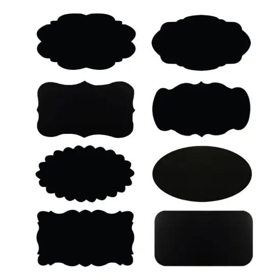 Wrapables Set of 68 Chalkboard Labels / Chalkboard Stickers with White Liquid Chalk Pen {2}