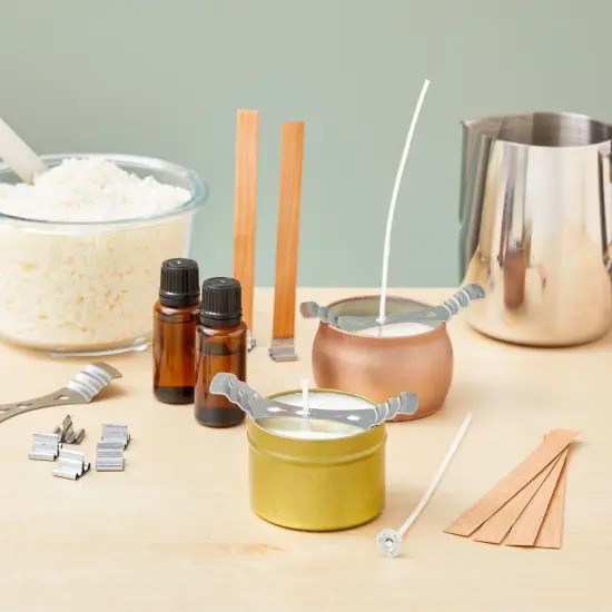 Soy Candle Making Kit with Stands, Bars, Stickers, and Wicks {2}