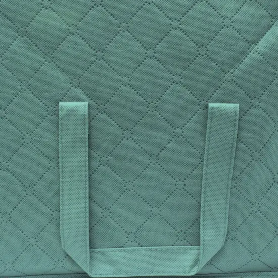 Sorbus Foldable Storage Bag Organizers with 3 divided sections (2 Pack) Teal {5}