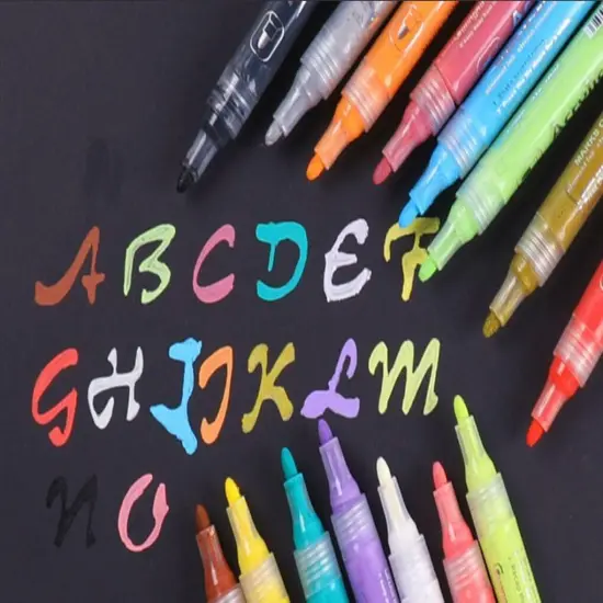 Acrylic Paint Marker Pens Set for Pebble, Rock, Stone Painting, Scrapbooking, Fabric White(6pcs) {4}