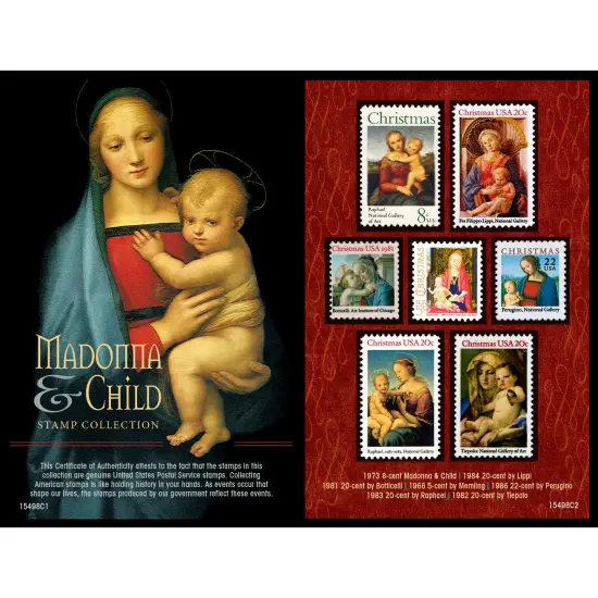 Madonna and Child United States Postage Stamp Collection {1}