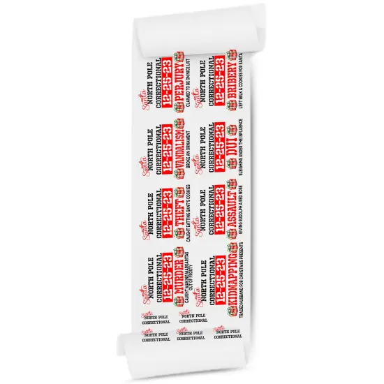 Humorous North Pole Correctional DTF Direct-to-Film Gang Sheets - Premium 22x60 High-Quality Prints {2}