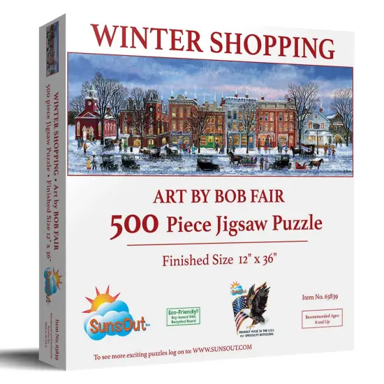 Sunsout Winter Shopping 500 pc Jigsaw Puzzle 63839 {3}