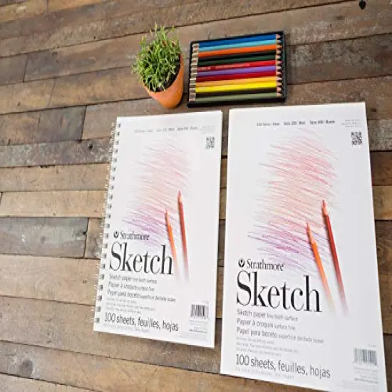 100 Sheets, Sketch Pad, 9x12 inch, Tape Bound - Artist Sketchbook for Drawing, Illustration, Art Class Students {3}