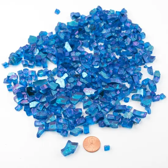Smurf Blue Reflective Fire Glass for Arts and Crafts {2}