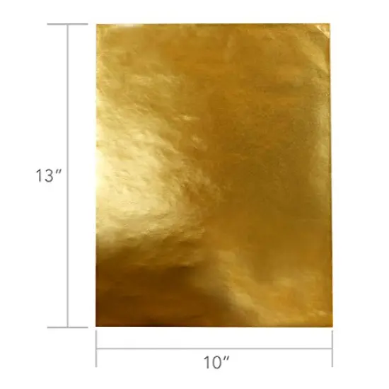 50 Sheets, Metallic Foil Paper 10 x 13 Inch,10" x 13", Gold {3}