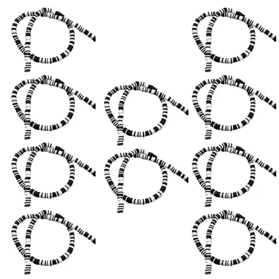 Kitcheniva 6mm Heishi Beads Clay Disc Flat Vinyl DIY Jewelry 10 Strands Black & white {1}