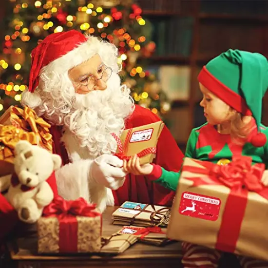 Gift Tag Stickers, Christmas Tags for Gifts 500+ Pcs, Christmas Name Tags - Christmas Stickers, to from Gift Tags Stickers, Gift Sticker Labels Large, 8 Designs Self Adhesive Labels - 2.8&rdquo;1.6&rdquo; {3}