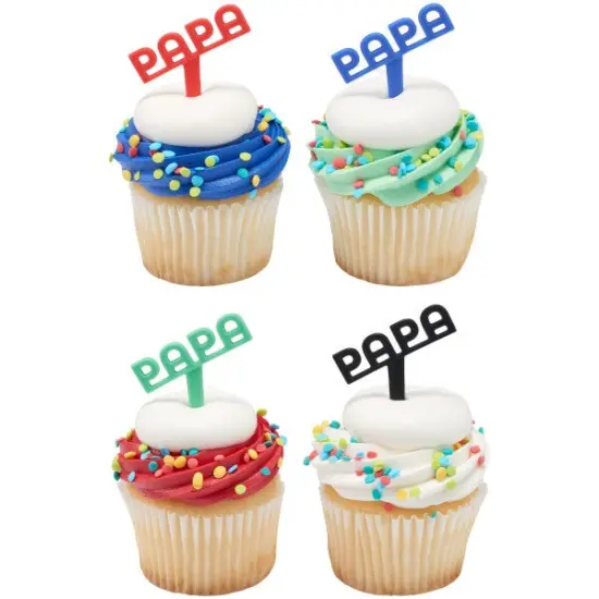 Papa DecoPics Cupcake Decoration, 12ct {1}
