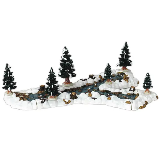 Lemax&copy; General Products Accessory&trade;: Mill Stream Fork Landscaping, Set of 10 {1}