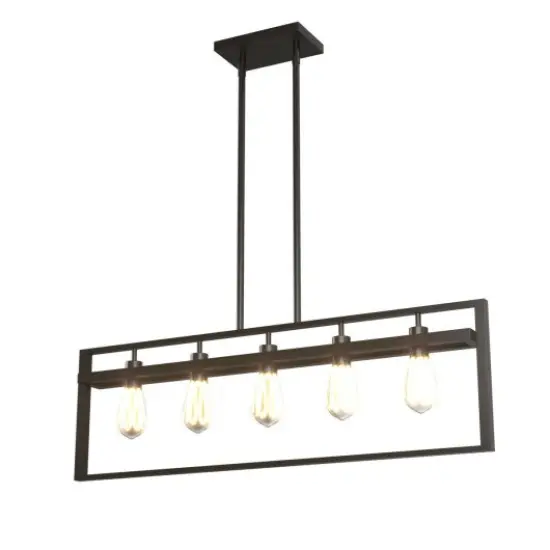 5-Lights Pendant Lamp with Iron Square Lamp Shade {3}