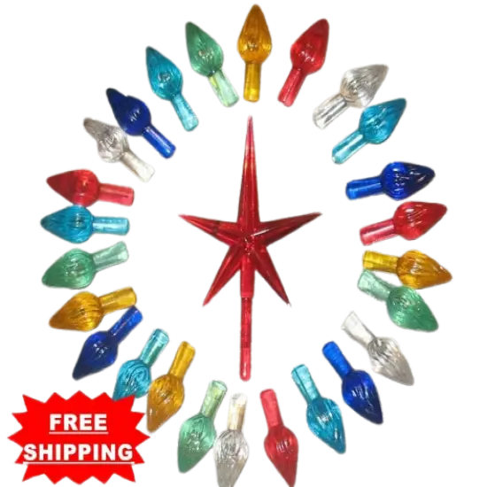 Kitcheniva Ceramic Christmas Tree Bulbs Lights Med/Lar {1}