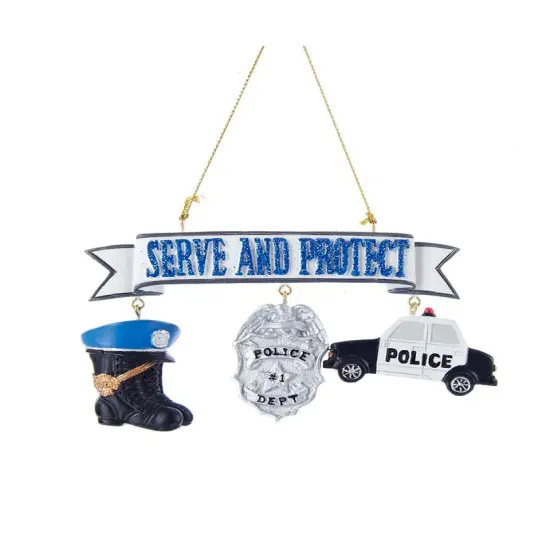 4&rdquo; Policeman with Dangles Ornament - Whimsical Christmas Decoration {1}
