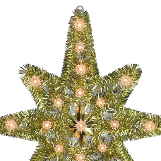 Northlight 21" Gold Lighted Star of Bethlehem Christmas Tree Topper - Clear Lights {4}