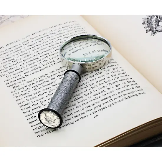 Silver Mercury Dime Magnifying Glass {4}