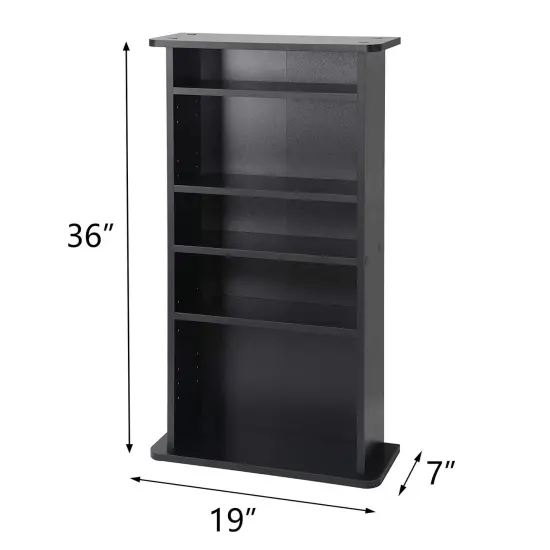 Multimedia Storage Cabinet DVD Rack Book Shelf Organizer. {1}