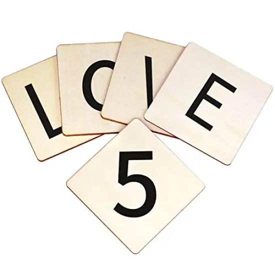 100 Pieces of Unfinished Wood Chips 4x4 inch Blank Wood Chips for Handicrafts Home Decoration Wooden Coasters and DIY Crafts 50 Pcs Wood Squares and 50 Pcs Wood Circles {6}