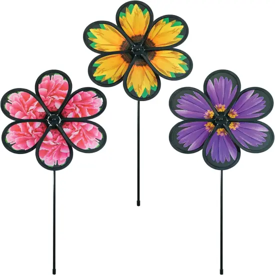 10-inch Realistic Flower Spinner Assortment - 3 Pack {1}