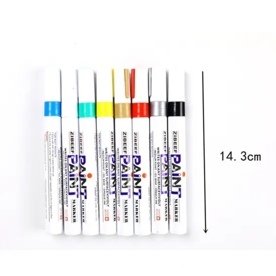 12-Color Waterproof Paint Markers for Rubber Cloth Glass (1 Pcs) Purple {4}