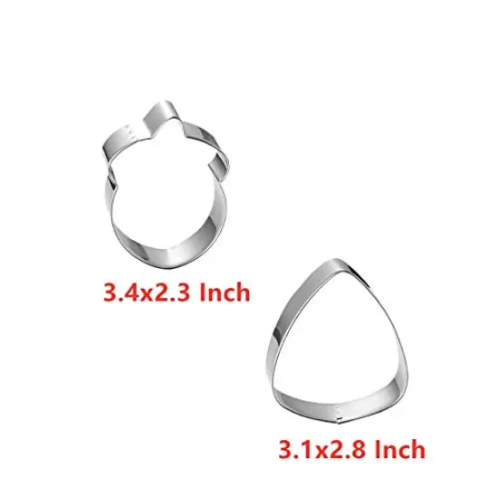 8 PiecesFall Thanksgiving Cookie Cutters Set -Pumpkin, Football,Turkey, Maple Leaf, Oak Leaf,Squirrel,Candy Corn and Acorn- Stainless Steel {4}