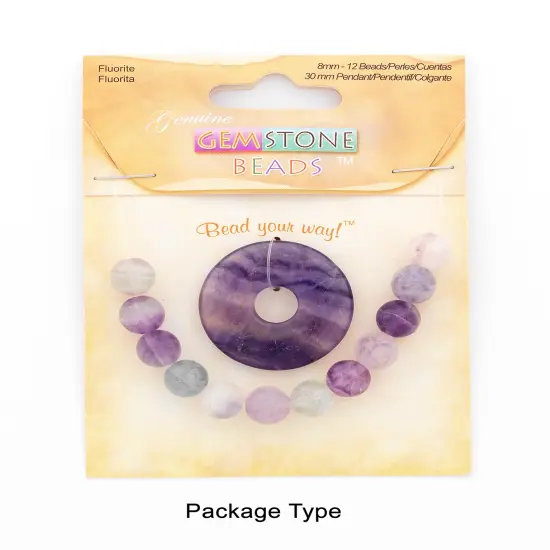 Fluorite Natural Gemstone Beads and Pendant Value Pack Collection {2}