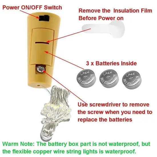 4Pcs Wine Bottle Cork Fairy String Light Multicolor {6}