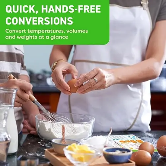 Kitchen Conversion Chart Magnet - Imperial & Metric to Standard Conversion Chart Decor Cooking Measurements for Food - Measuring Weight, Liquid, Temperature - Recipe Baking Tools Cookbook Accessories {6}