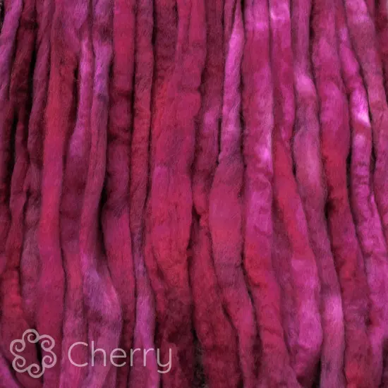 LEARN TO SPIN - Beginner's Spinning Kit with Hand Dyed BFL Roving, Drop Spindle & Printed Instructions w/ Video. Many Colors. Cherry {2}