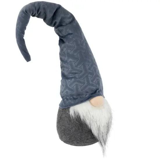 Northlight Standing Christmas Gnome with Patterned Hat Figure - 18" - Blue {5}