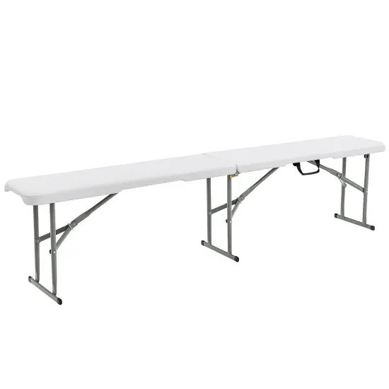6 Feet Portable Picnic Folding Bench 550 lbs Limited with Carrying Handle {1}