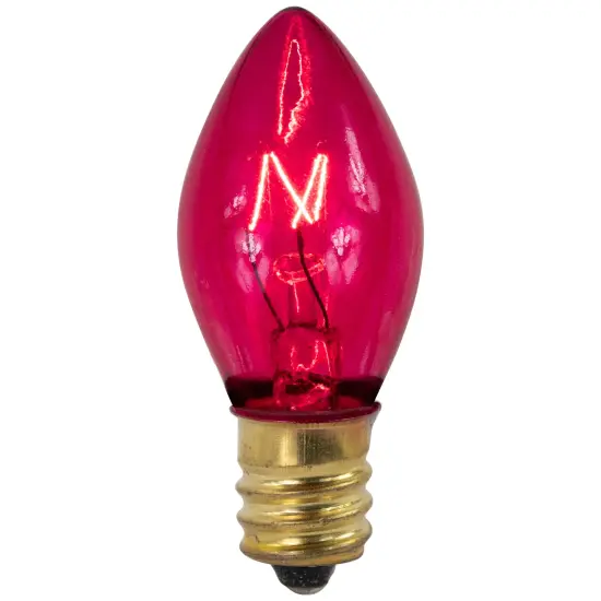 Northlight Transparent C7 Incandescent Christmas Replacement Bulbs - Pink - Pack of 25 {1}