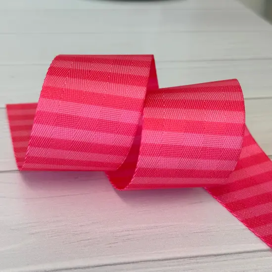 Pink tonal Stripe 1.5&rdquo; Seatbelt Webbing {1}