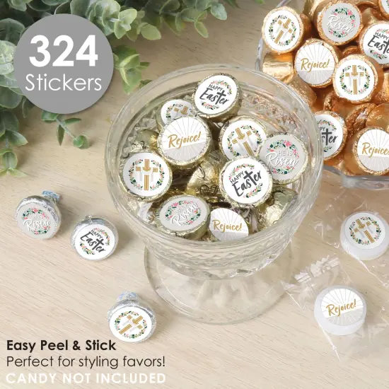 Big Dot of Happiness Religious Easter - Christian Holiday Party Small Round Candy Stickers - Party Favor Labels - 324 Count {3}