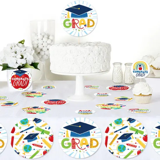 Big Dot of Happiness Elementary Grad - Kids Graduation Party Giant Circle Confetti - Party Decorations - Large Confetti 27 Count {6}