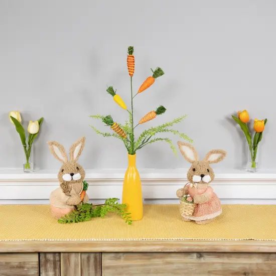 Northlight Striped Carrots Artificial Easter Spray - 23.75" Orange {4}