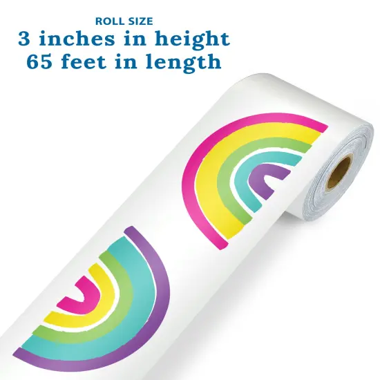 Carson Dellosa Kind Vibes 65Ft of Rainbow Bulletin Board Borders, 1 Roll of Boho Trim for Rolling Whiteboard, Cork and Posterboard, Party, Spring Decorations, and Classroom Decor {3}